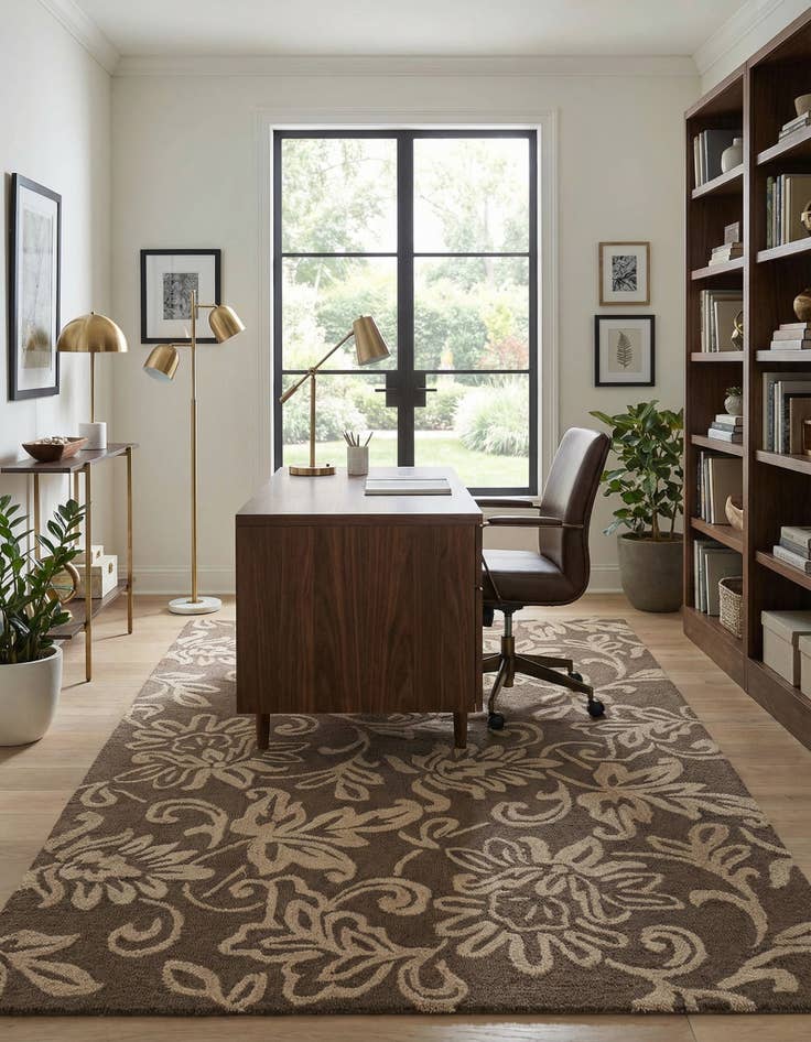 Detail image of 5' x 8' Agra Wool Rug