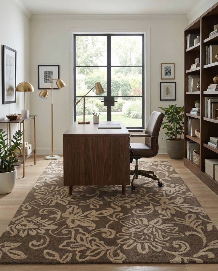 Detail image of 5' x 8' Agra Wool Rug