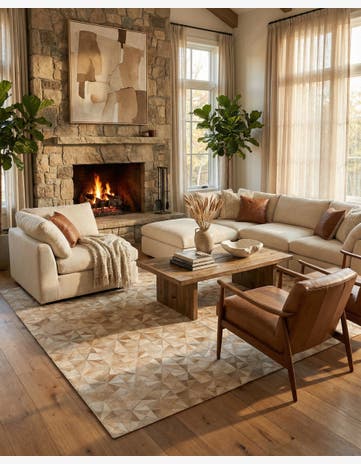 5' 9 x 7' 8 Cowhide - Patchwork Rug