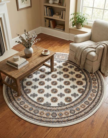 6' x 6' Bokhara Round Rug