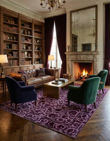 9' 3 x 12' 2 Vintage Royal Wool Rug