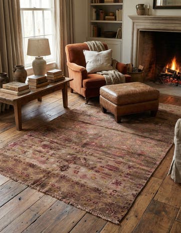 3' 7 x 6' Hand Knotted Ultra Vintage Persian Wool Rug
