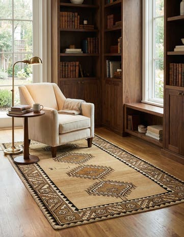 3' 11 x 7' Gabbeh Wool Rug