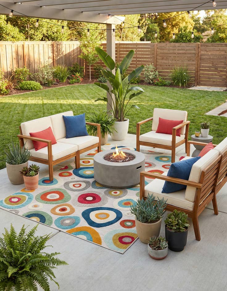 Detail image of 7' 10 x 10'  Washable Casablanca Indoor / Outdoor Rug