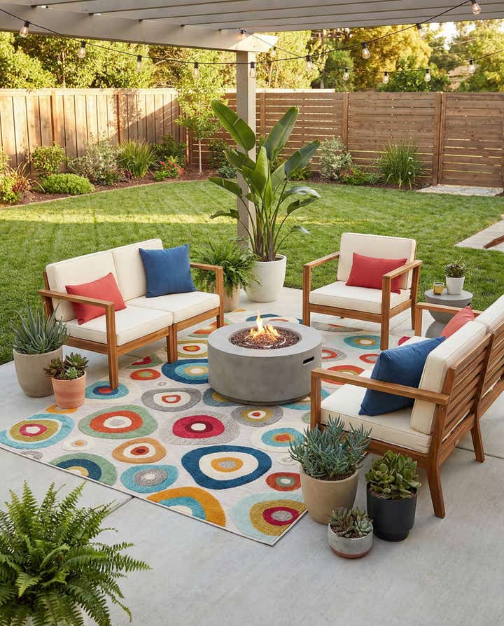 7' 10 x 10' Easy-Clean Casablanca Indoor / Outdoor Rug