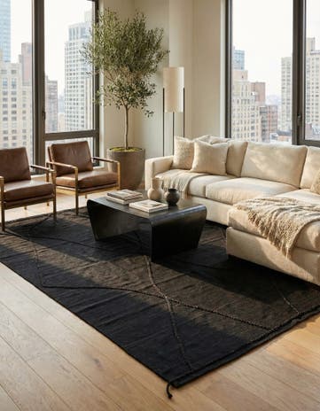 6' 8 x 9' 10 Hand Woven Kilim Modern Wool Rug