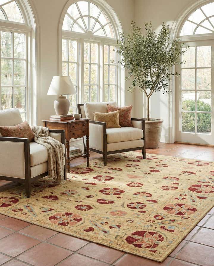 6' 6 x 9' 6 Hand Knotted Ariana Ziegler Oriental Rug