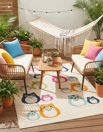 5' 3 x 7' 7 Easy-Clean Indoor / Outdoor Rug