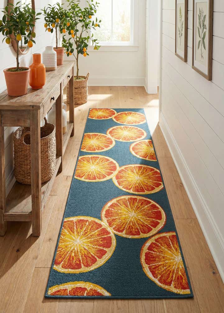 2' 7 x 10' Easy-Clean Modern Indoor / Outdoor Runner Rug