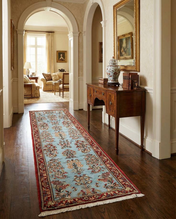 Detail image of 2' 7 x 12' 6 Qom Runner Rug