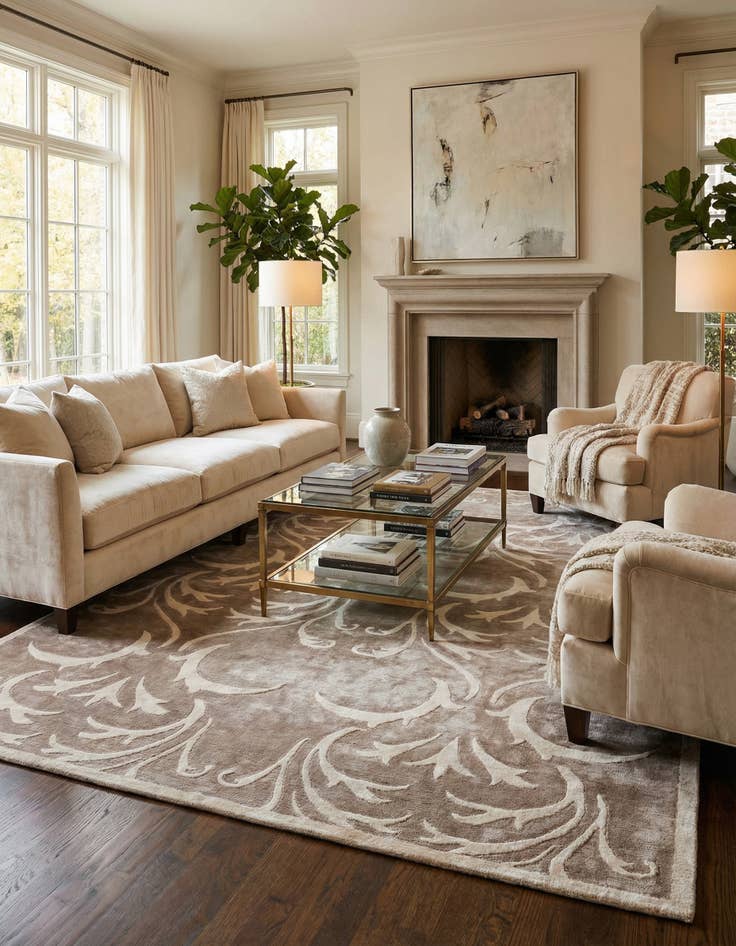 Detail image of  5' 9 x 7' 10  Hand Knotted Darya Wool Rug