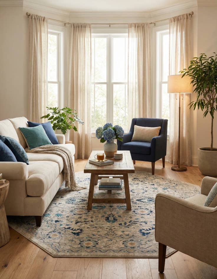 Detail image of 7' 10 x 7' 10 Stockholm Octagon Rug