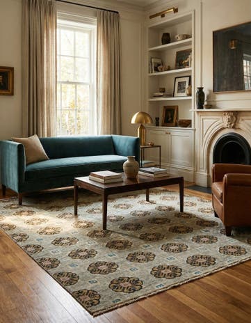 5' 7 x 8' 5 Hand Knotted Darya Wool Rug