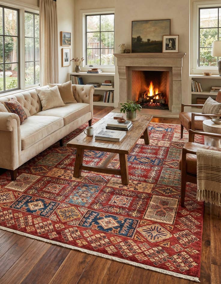 Detail image of  5' 6 x 7' 10  Hand Knotted Kazak Oriental Rug