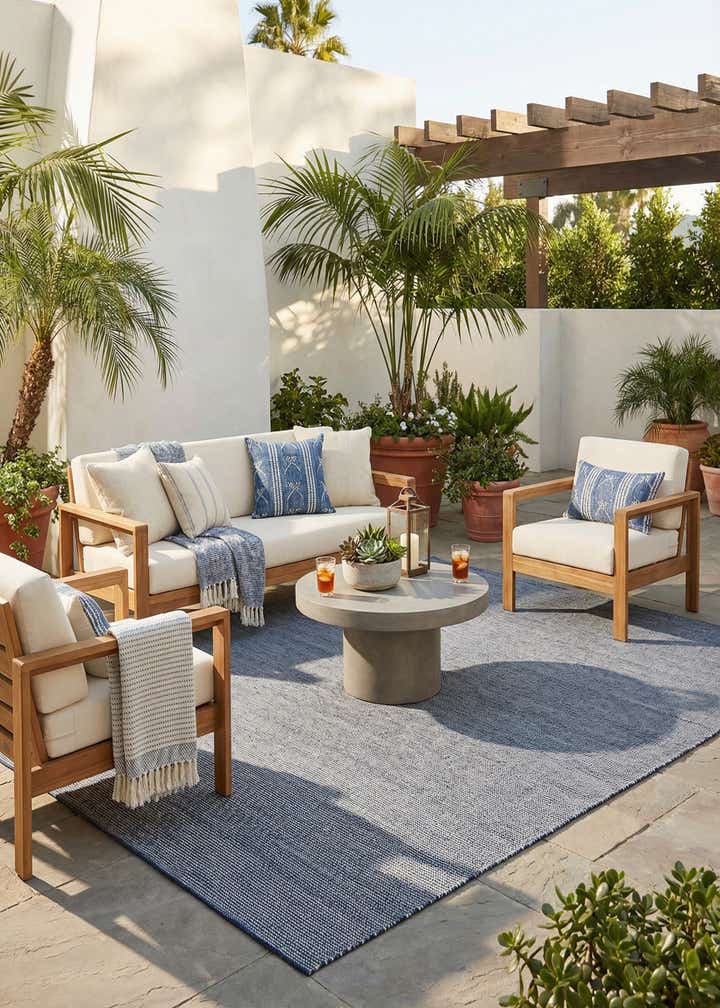 9' x 12' Easy-Clean Jill Zarin Palm Springs Indoor / Outdoor Rug