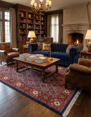 6' 6 x 9' 5 Hand Knotted Kerman Wool Rug