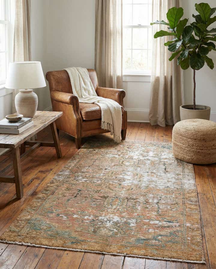 3' 3 x 6' 6 Hand Knotted Ultra Vintage Persian Wool Runner Rug