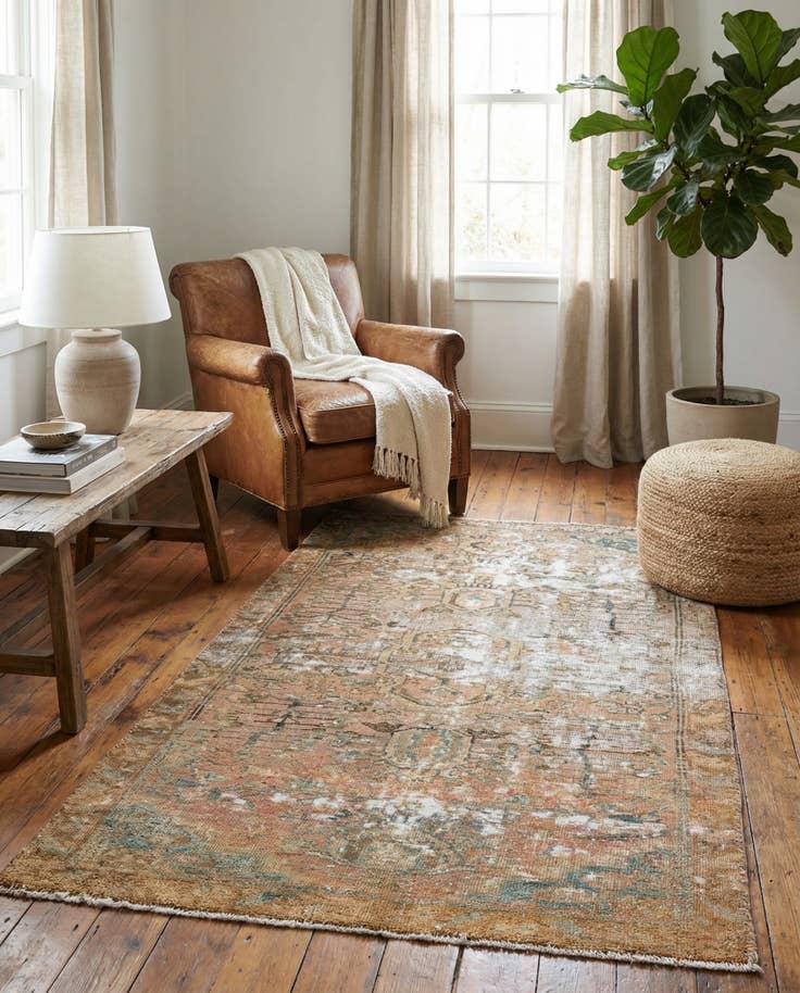 Detail image of 3' 3 x 6' 6 Hand Knotted Ultra Vintage Persian Wool Runner Rug