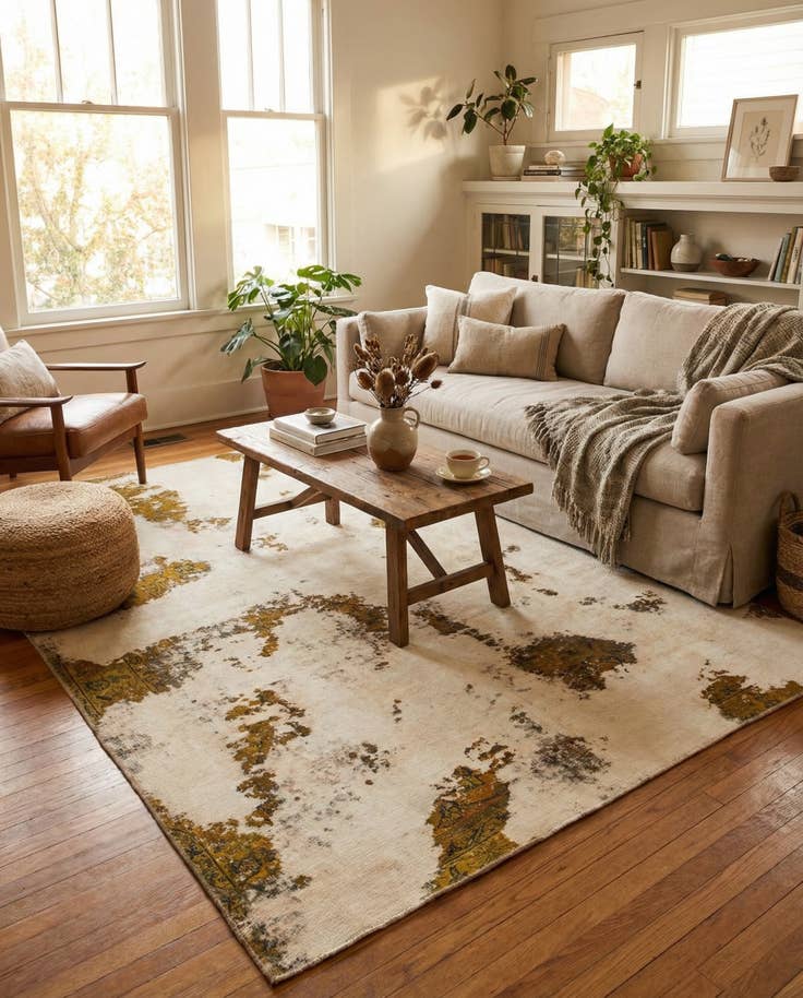 Detail image of 6' x 9' Hand Knotted Ultra Vintage Persian Wool Rug