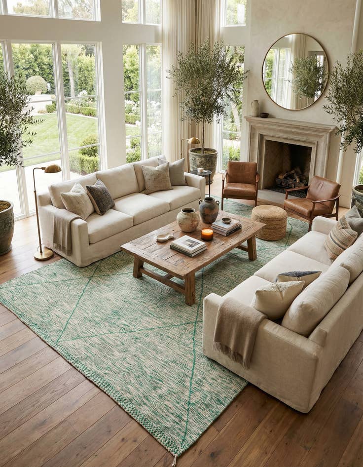 Detail image of 9' 4 x 12' 7  Hand Knotted Moroccan Wool Rug