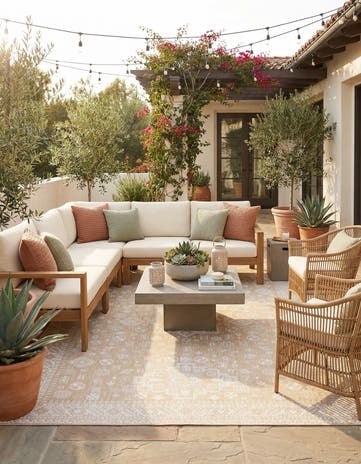 10' x 14' Easy-Clean Aztec Indoor / Outdoor Rug