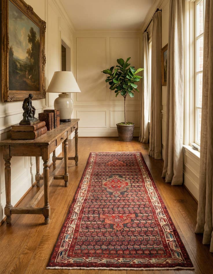 Detail image of 3' 7 x 10' 7 Hamedan Runner Rug