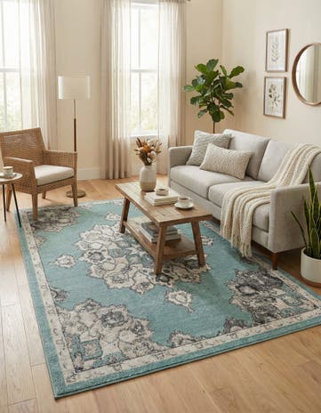 Aqua Parker Rug