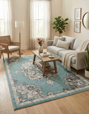 Aqua Parker Rug