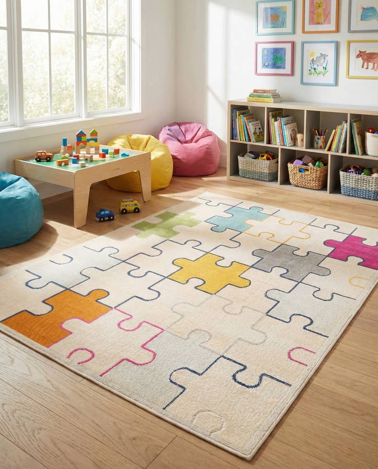 Detail image of 5' 3 x 7' 7 Easy-Clean Indoor / Outdoor Rug