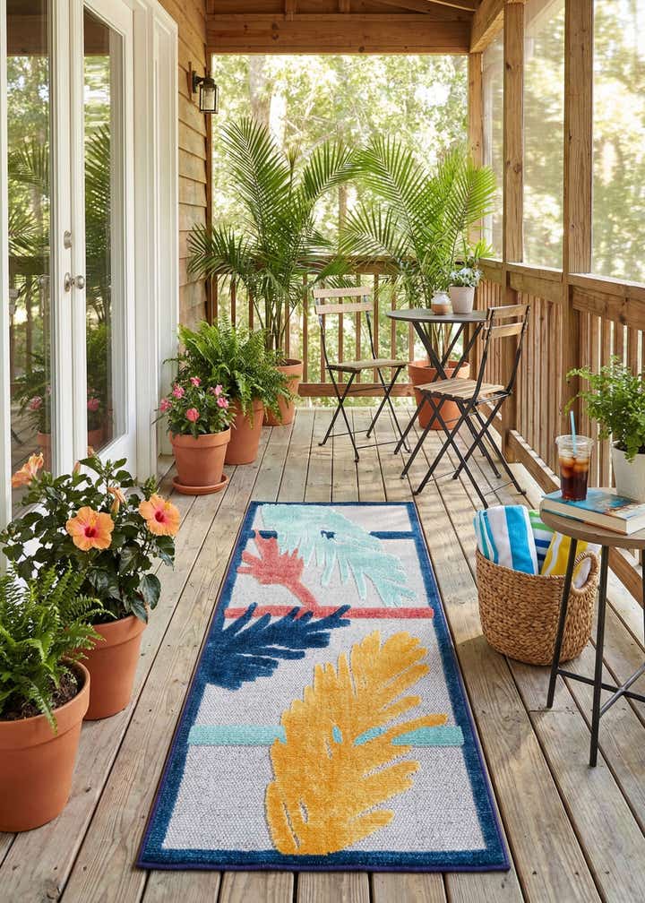 2' x 6' Easy-Clean Belize Indoor / Outdoor Runner Rug
