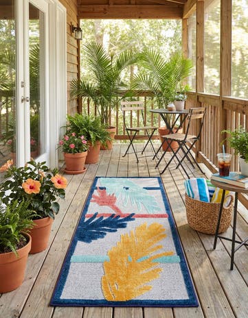 2' x 6' Easy-Clean Belize Indoor / Outdoor Runner Rug