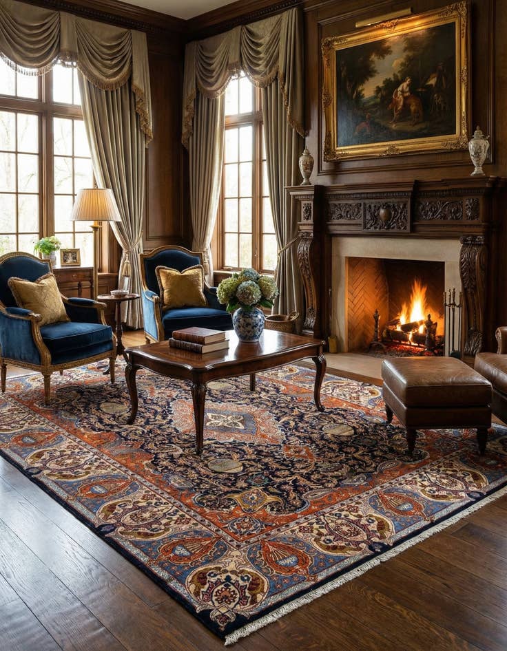 Detail image of 9' 10 x 12' 10 Kashmar Wool Rug