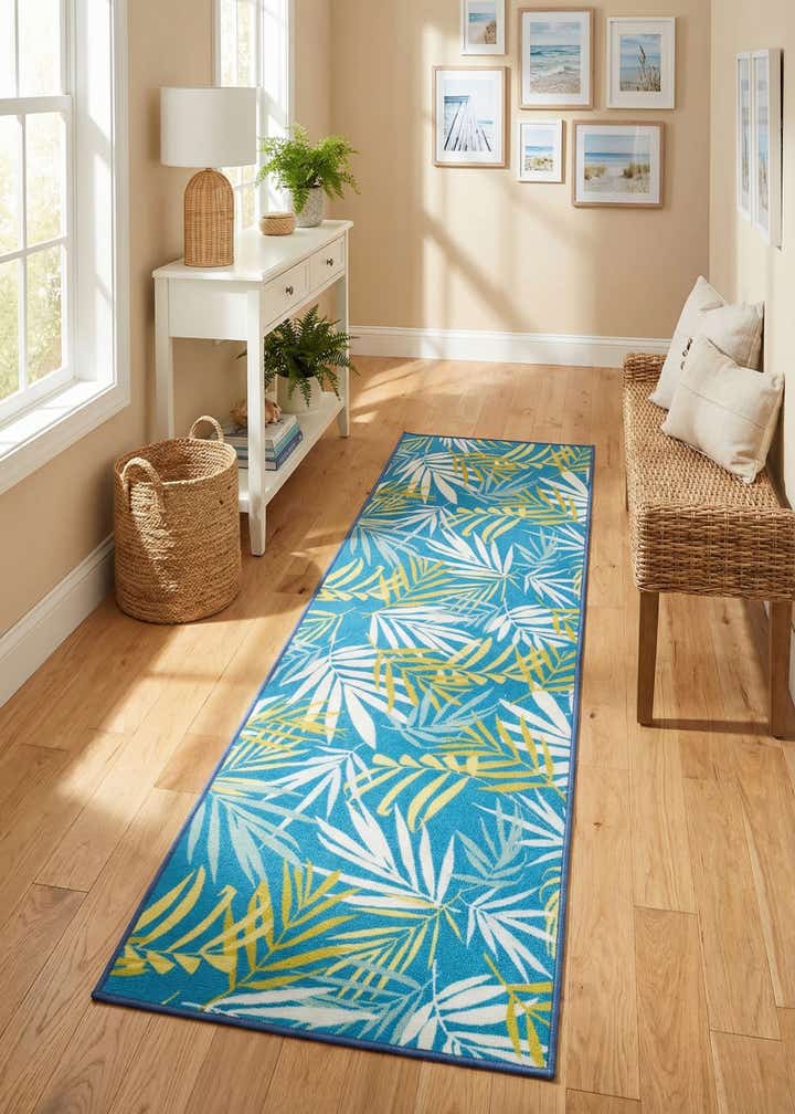2' x 6' 1 Easy-Clean Jill Zarin Caribbean Indoor / Outdoor Runner Rug