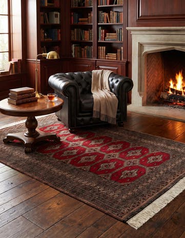 4' x 6' Hand Knotted Bokhara Oriental Wool Rug