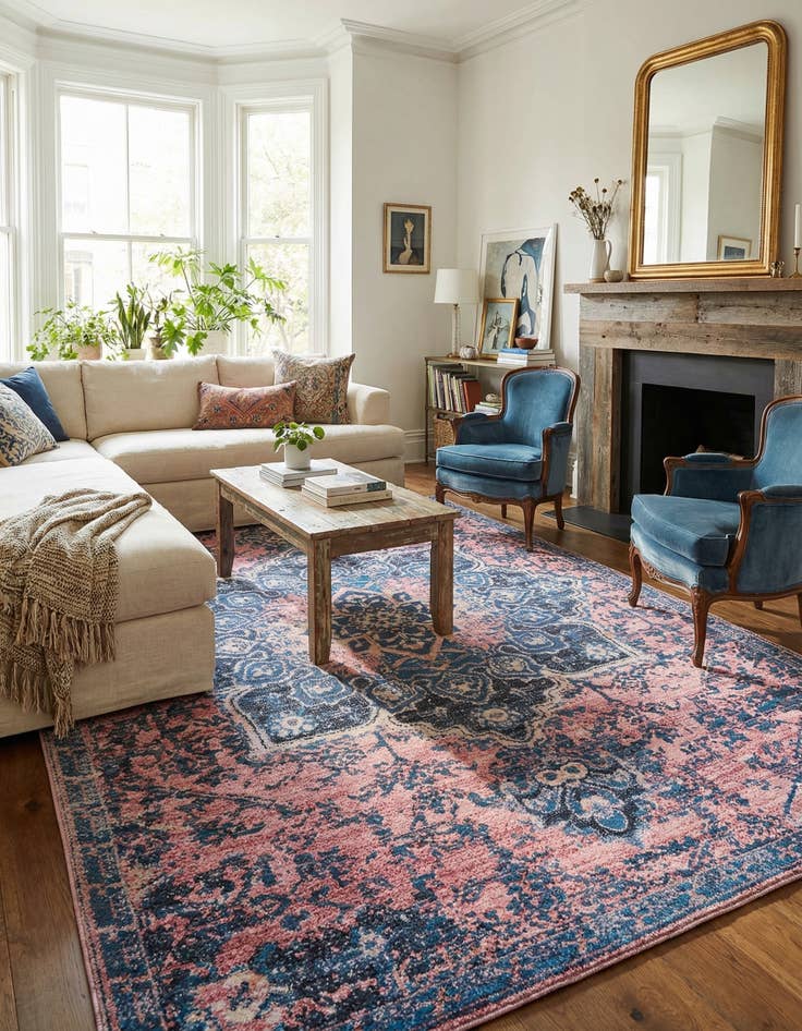 Detail image of 10' 6 x 14'  Washable Renaissance Rug