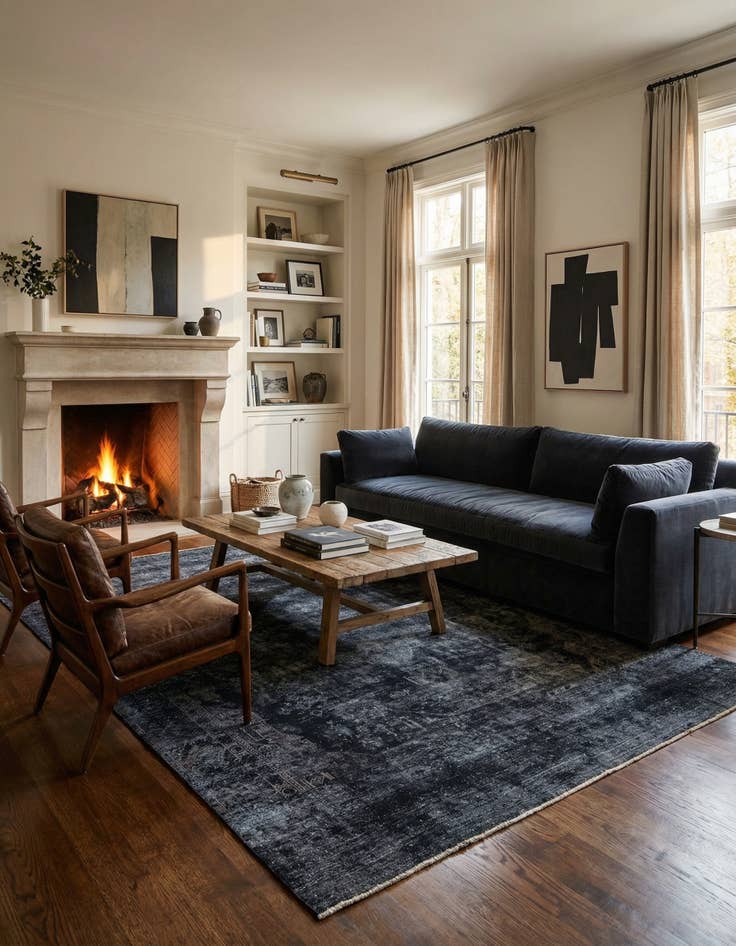 Detail image of 9' 2 x 12' 4  Hand Knotted Ultra Vintage Persian Wool Rug