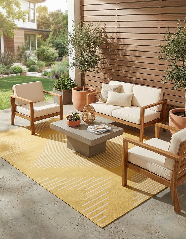 7' x 10' Easy-Clean Modern Indoor / Outdoor...