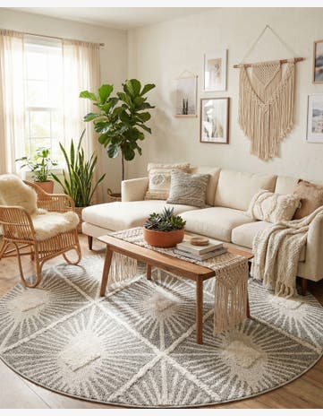 5' 3 x 5' 3 Boho Round Rug