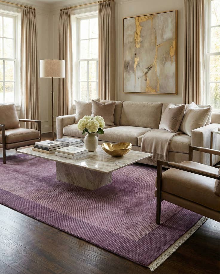 Detail image of 6' 7 x 9' 10 Hand Knotted Darya Wool Rug