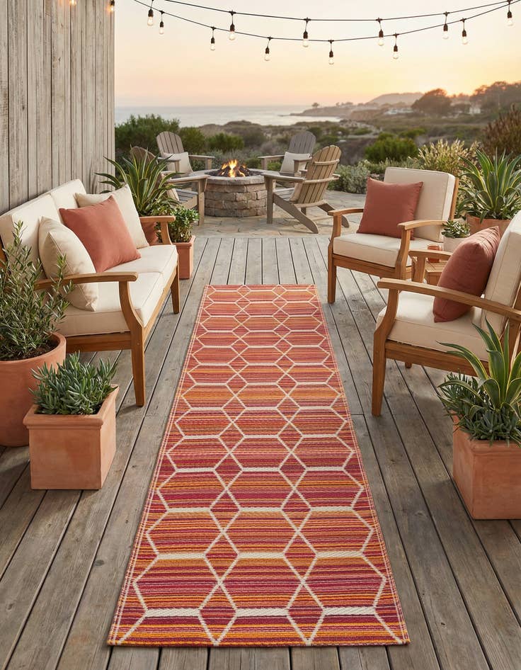 Detail image of 2' x 6'  Washable Vista Breeze Indoor / Outdoor Runner Rug