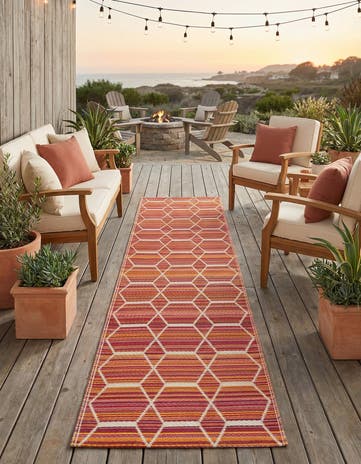 2' x 6' Easy-Clean Vista Breeze Indoor / Outdoor Runner Rug