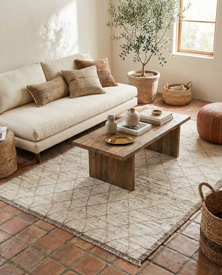 Detail image of 5' 4 x 7' 1 Hand Knotted Moroccan Wool Rug