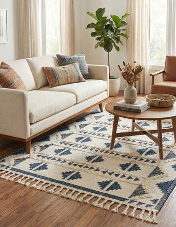 6' 1 x 9' Hand Woven Arizona Wool Rug