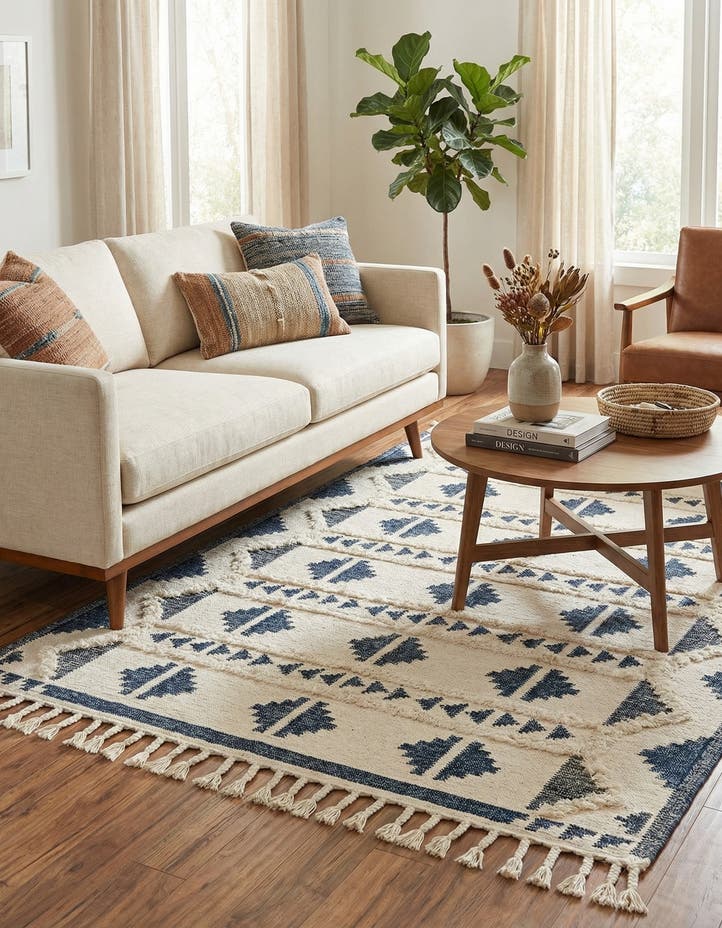 6' 1 x 9' Hand Woven Arizona Wool Rug