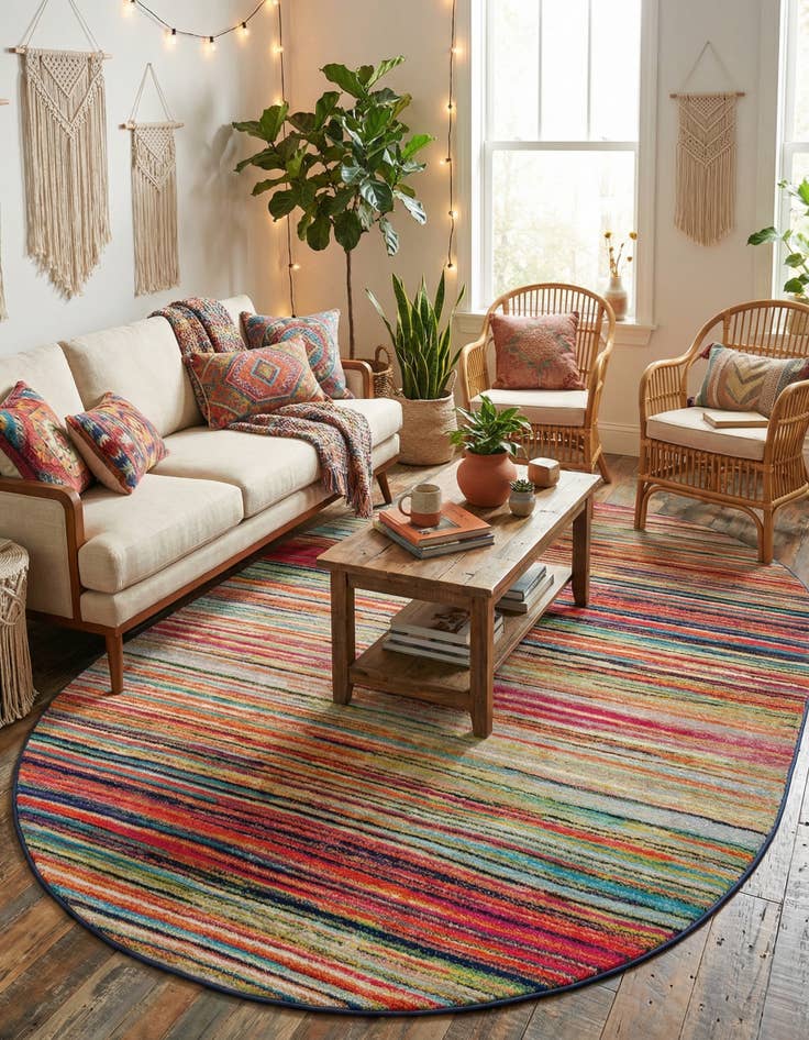 Detail image of  7' 10 x 10' Azalea Oval Rug