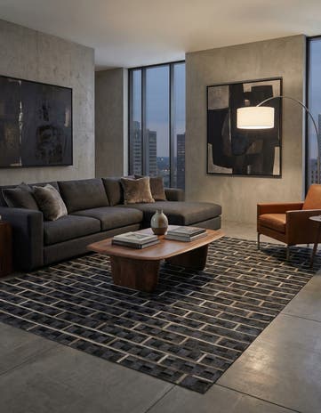 5' 1 x 7' 9 Cowhide - Patchwork Rug