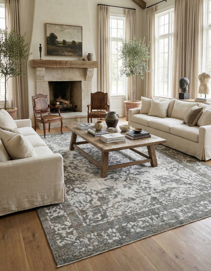 Detail image of 9' 1 x 12' 4 Hand Knotted Ultra Vintage Persian Wool Rug