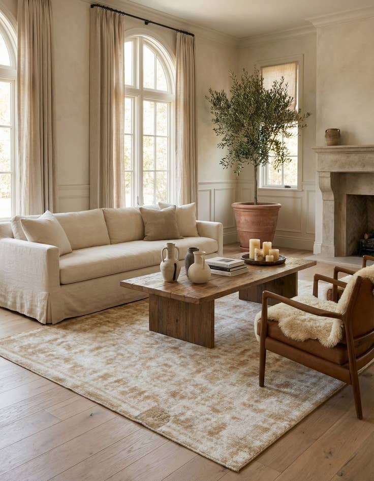 Detail image of 6' 9 x 9' 7  Hand Knotted Ultra Vintage Persian Wool Rug