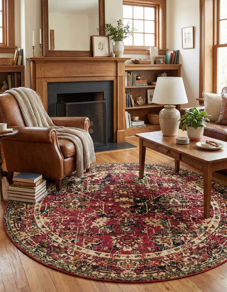 Detail image of 7' x 7' Saturn Round Rug