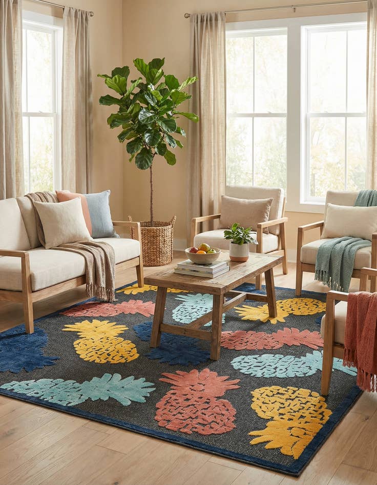 Detail image of 7' 10 x 10'  Washable Belize Indoor / Outdoor Rug